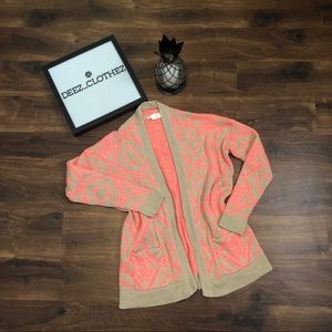 Knit Aztec Print Cardigan